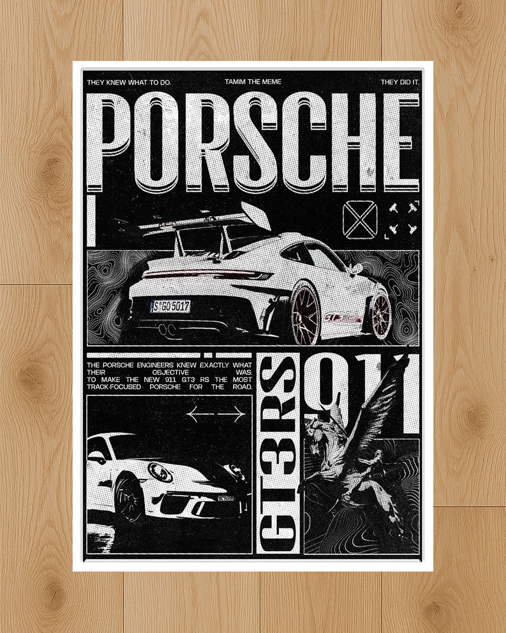 Porsche 911 Grunge Poster